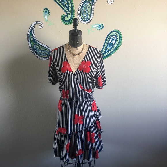 madewell bianca ruffle wrap dress